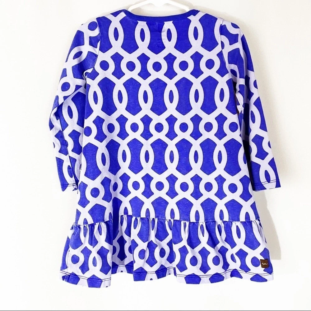Tea Collection Blue Geometric Print‎ Dress